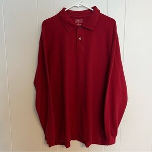 L.L. Bean long sleeve polo‎ size L